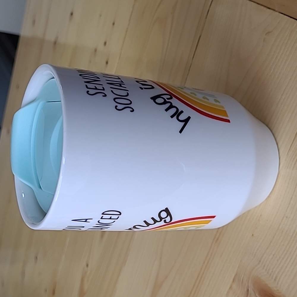 Coco + Lola Sending You a Socially Distanced Hug in a Mug Ceramic Travel Mug - Picture 4 of 8